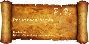 Prisztacs Virág névjegykártya